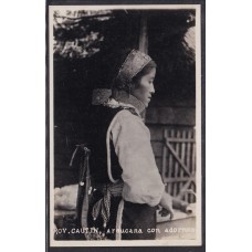 INDIA ARAUCANA CON ADORNOS CAUTIN CHILE ANTIGUA TARJETA POSTAL